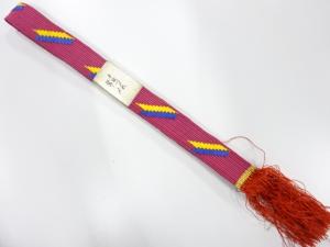 アンティーク　正絹　綴れ手組帯締め